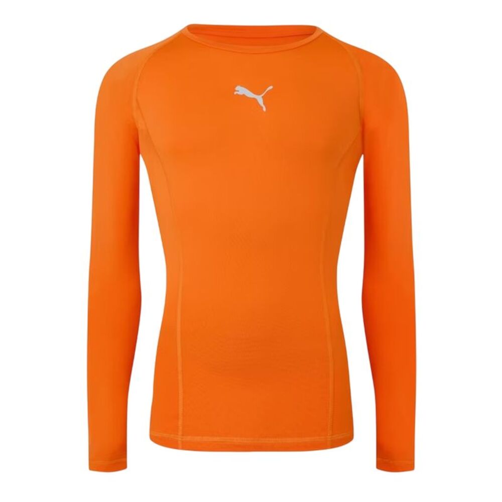 Puma Mens Liga Long-Sleeved T-Shirt / Orange